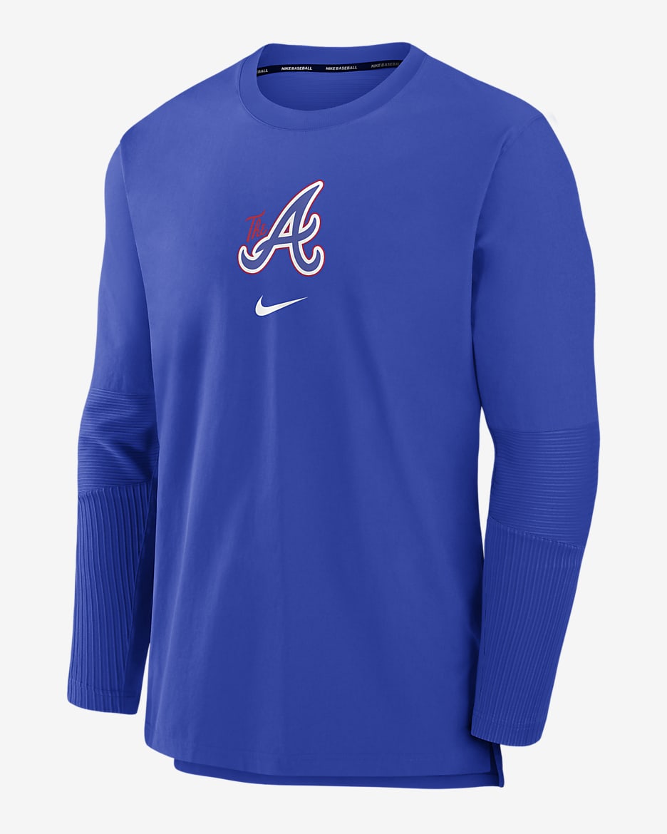 Atlanta Braves Authentic Collection City Connect Player Men s Nike Dri FIT MLB Pullover Jacket. Nike